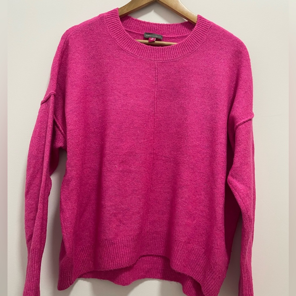 Vince Camuto WM L Sweater Pink Long Sleeves Crew Neck Pullover
